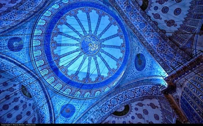 Architecture Inside The Blue Mosque In Istanbul