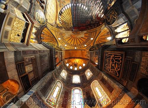 Architecture Roof Inside The Hagia Sophia, Istanbul
