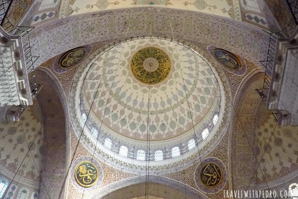 Beautiful Dome Inside The Yeni Cami