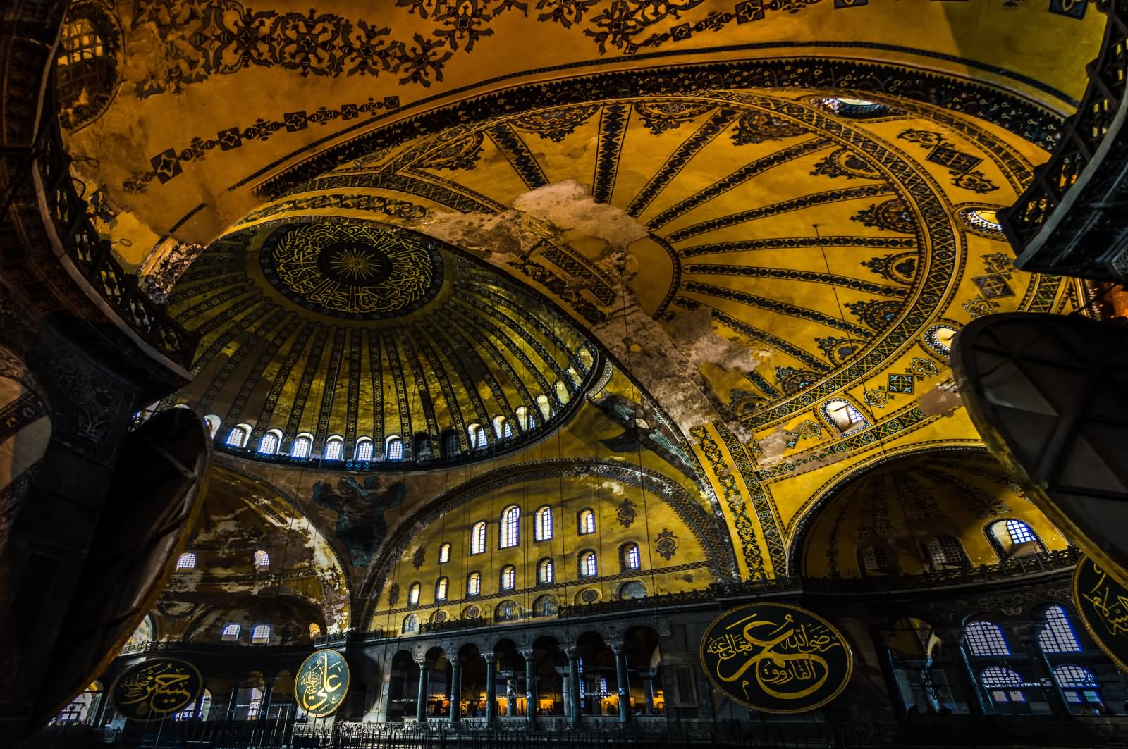 Beautiful Ceiling Inside The Hagia Sophia