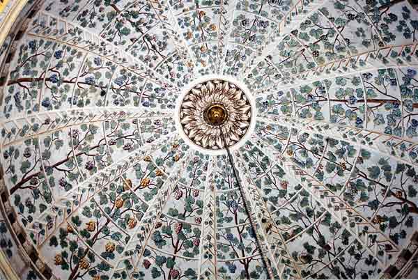 Beautiful Ceiling Inside The Topkapi Palace In Istanbul