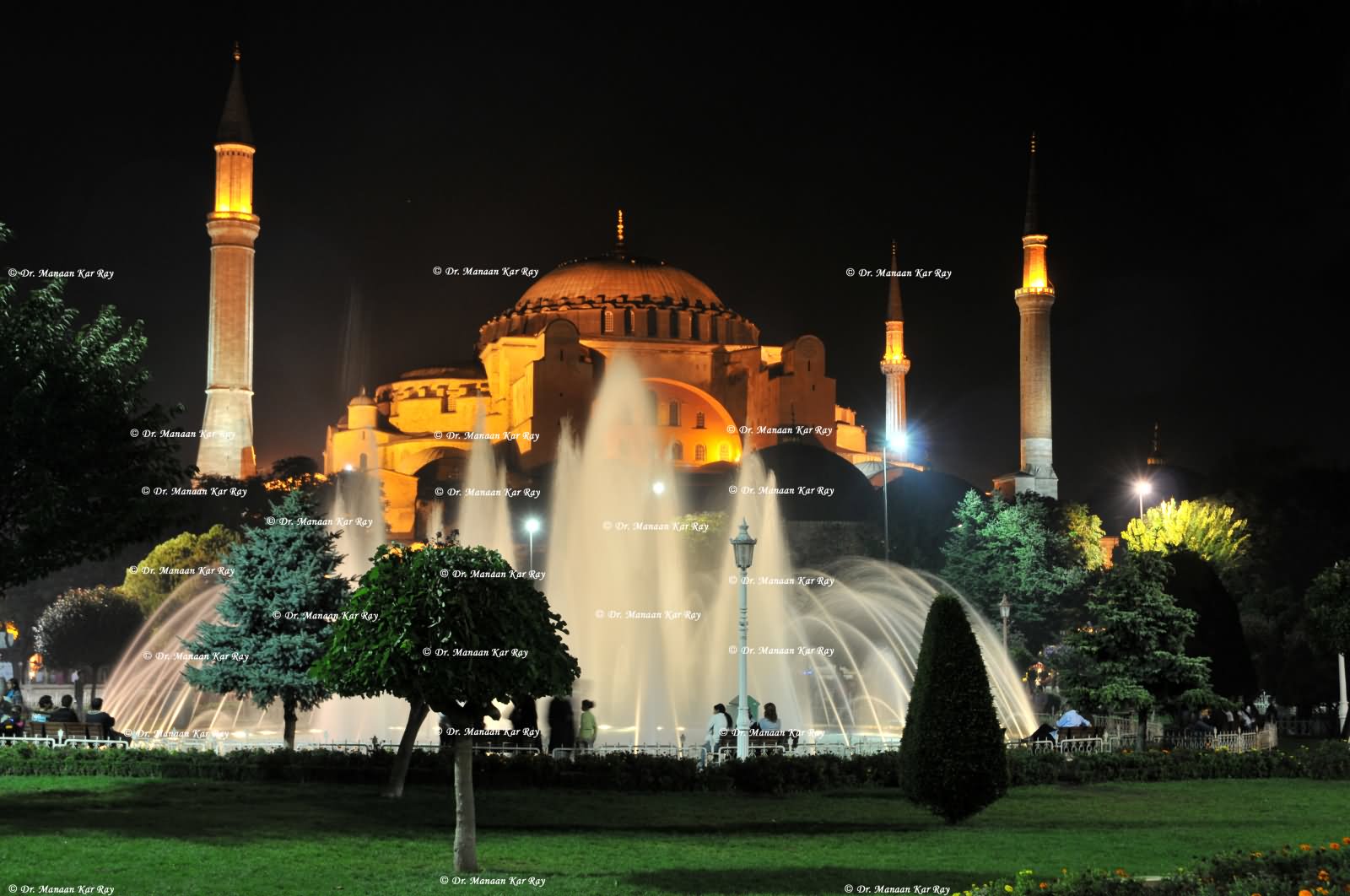 Beautiful Hagia Sophia Museum At Night