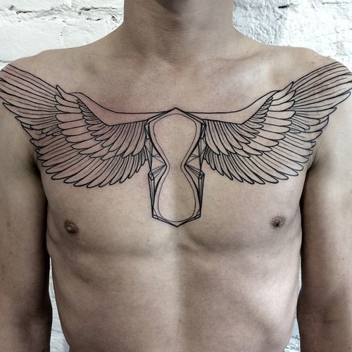24+ Wings Tattoos On Chest