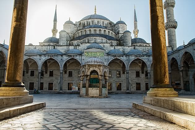 Blue Mosque Courtyard Picture
