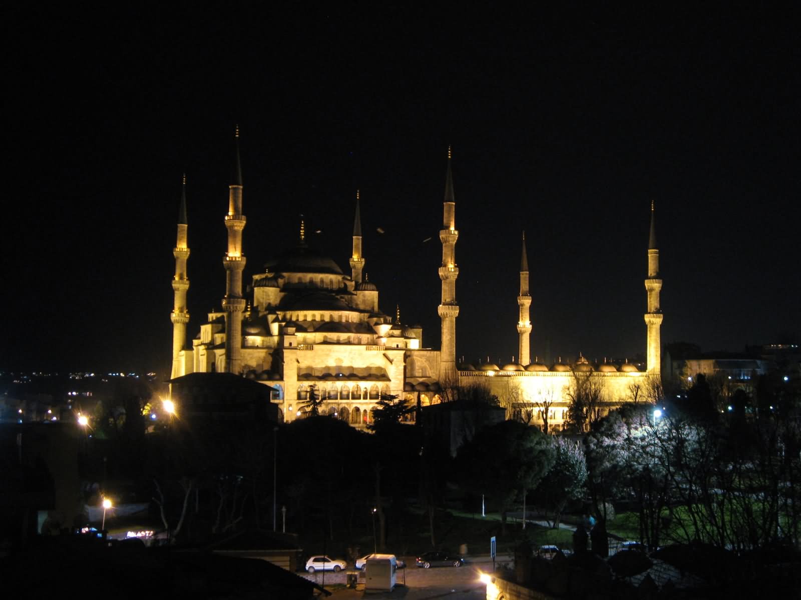 Blue Mosque In Istanbul At Night
