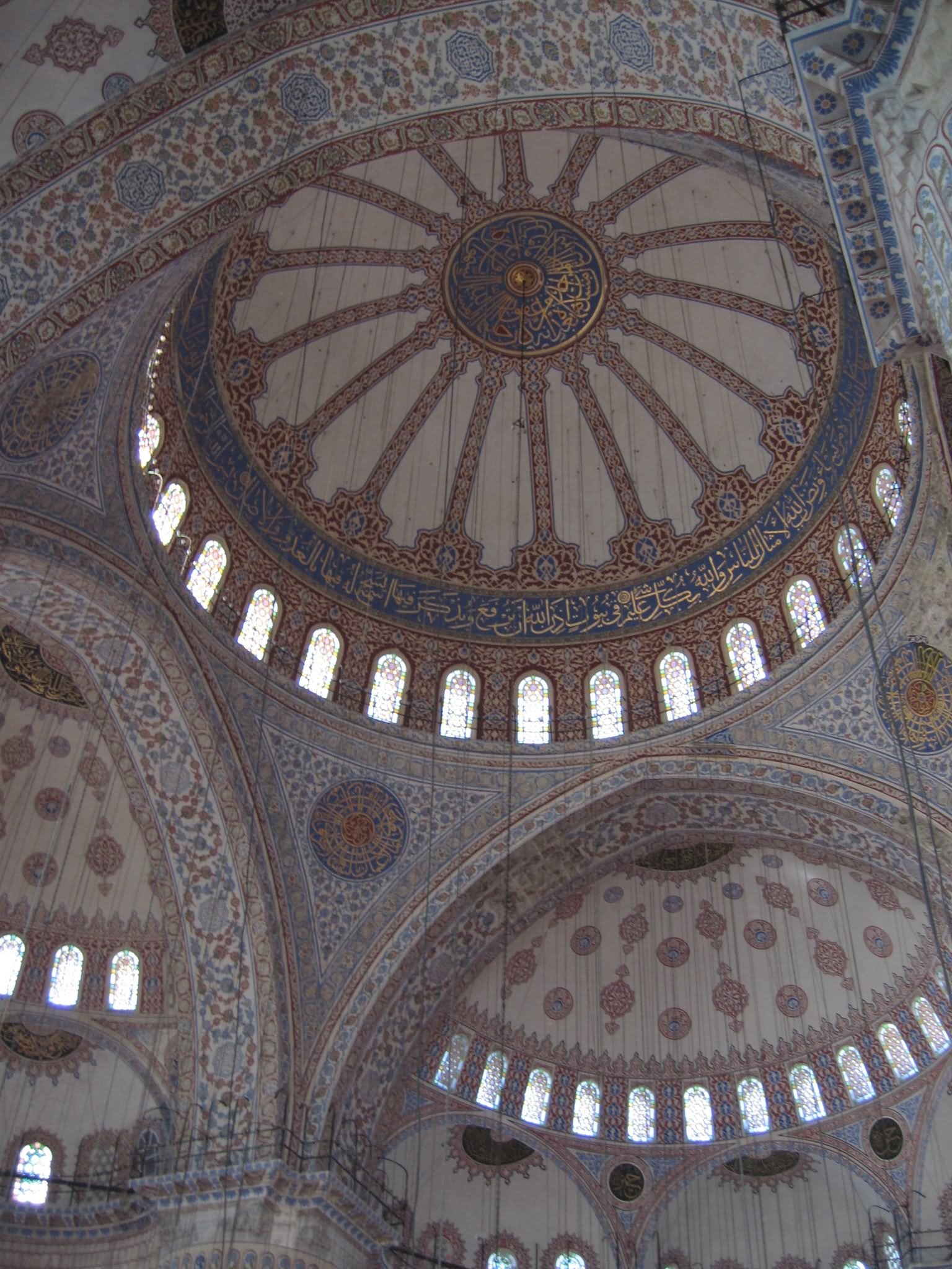 Blue Mosque Interior Domes Picture