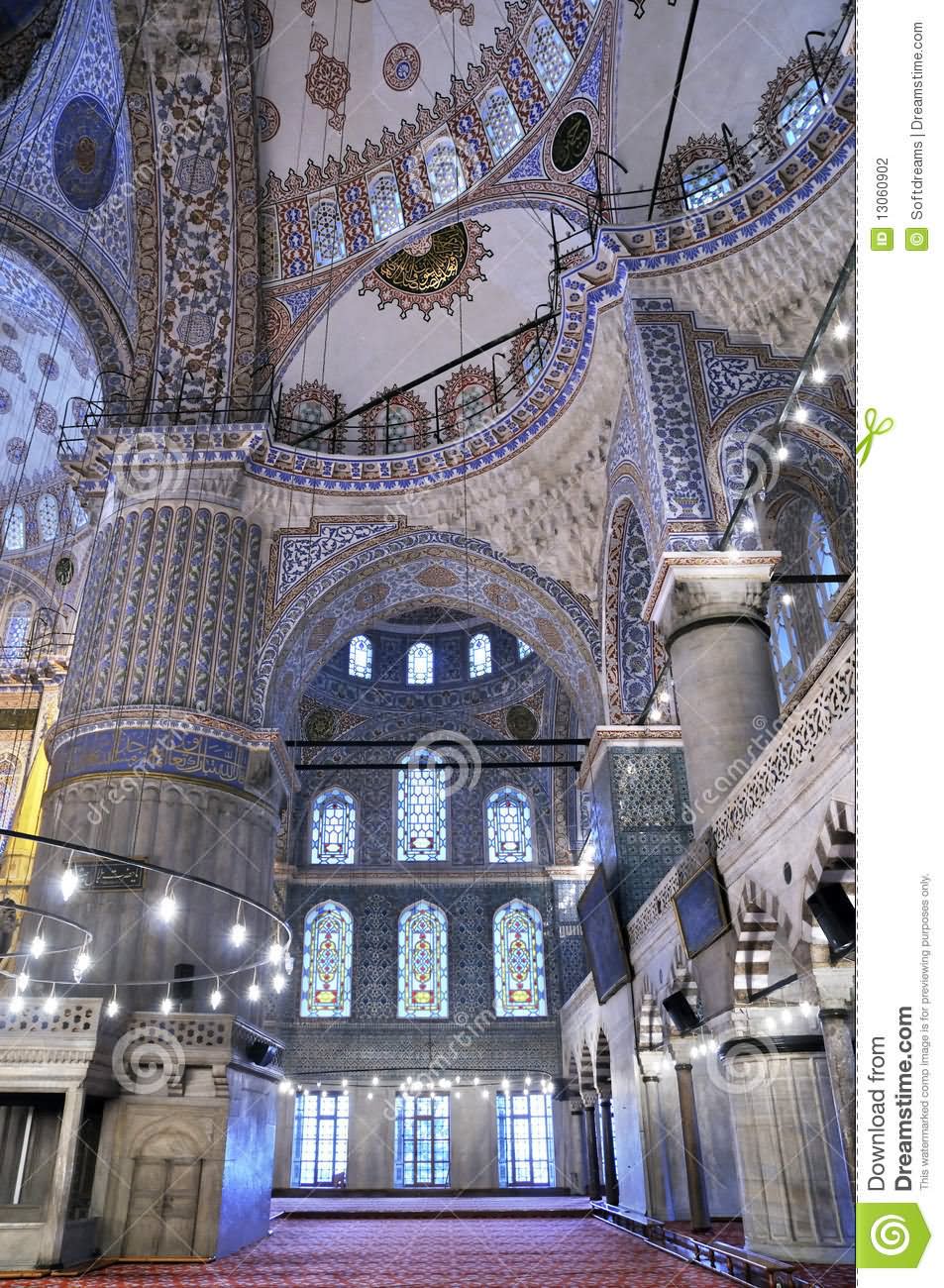 Blue Mosque Interior View Image