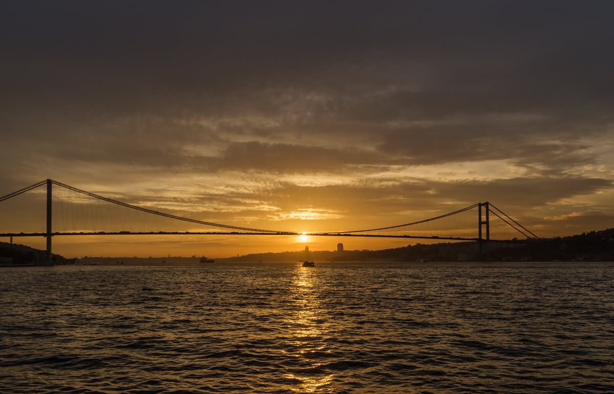 Bosphorus Bridge During Sunset Picture