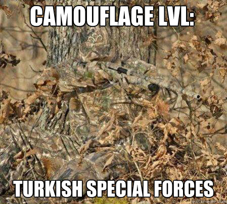 Camouflage Lvl Turkish Special Forces Funny Meme Image