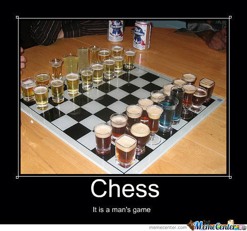 Chess It Is A Man's Game Funny Poster Image