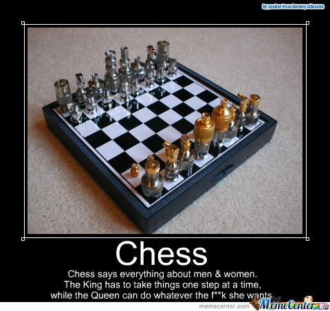 Chess Says Everything About Men & Women Funny Meme Image