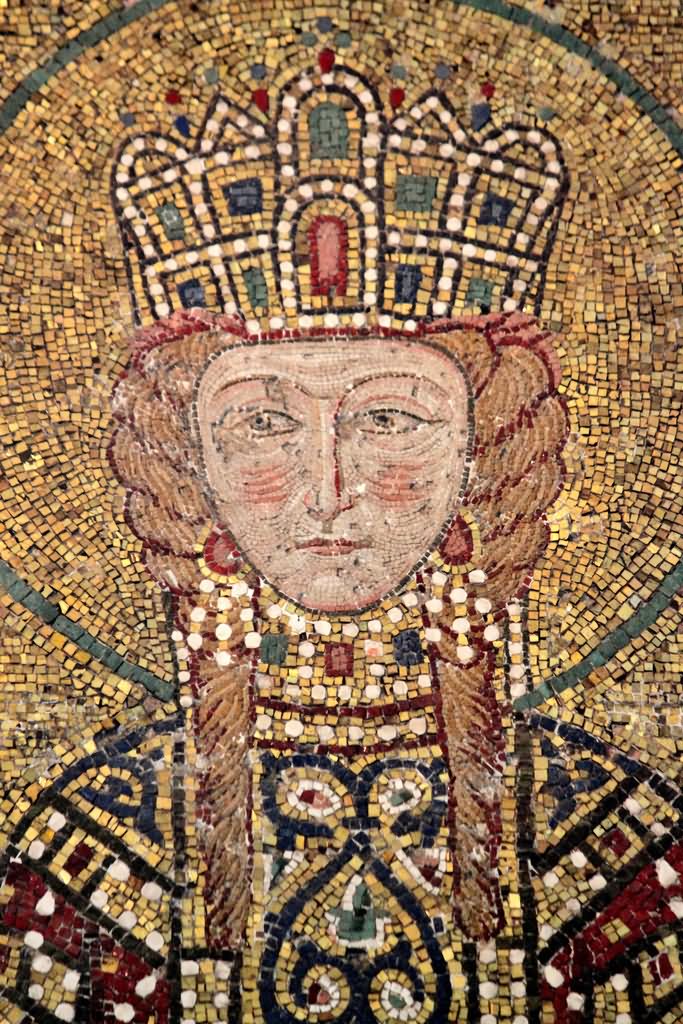Closeup Of Empress Irene Mosaic At The Hagia Sophia, Istanbul