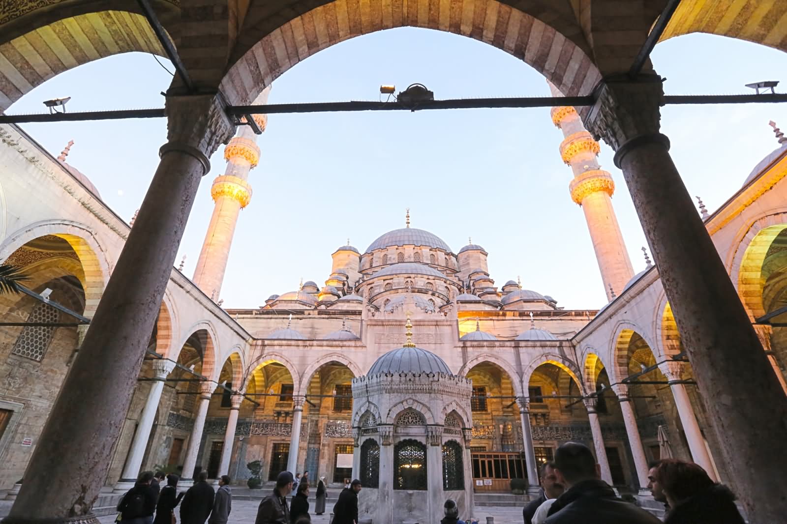 Courtyard Of The Yeni Cami In Eminonu District Of Istanbul