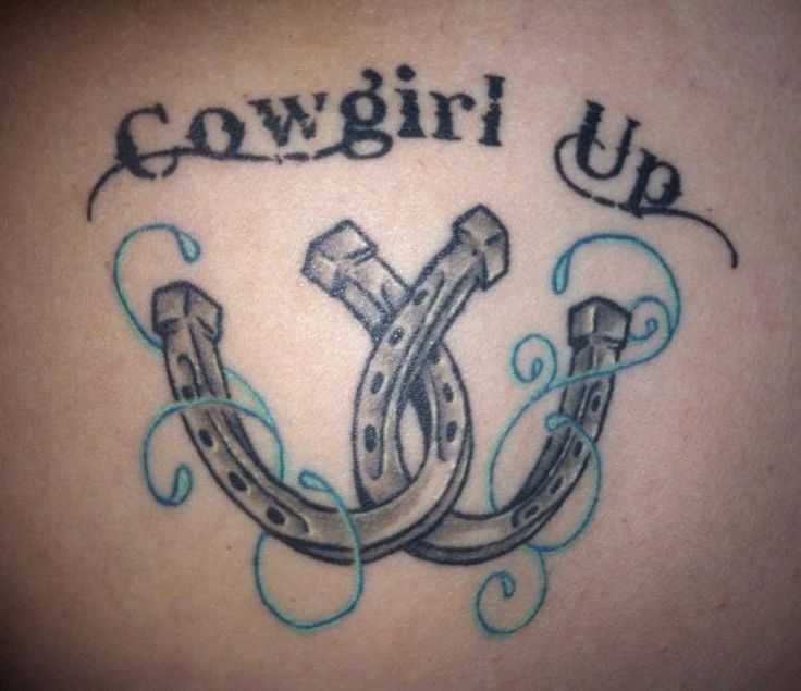 Cow Girl Up Horseshoe Tattoos