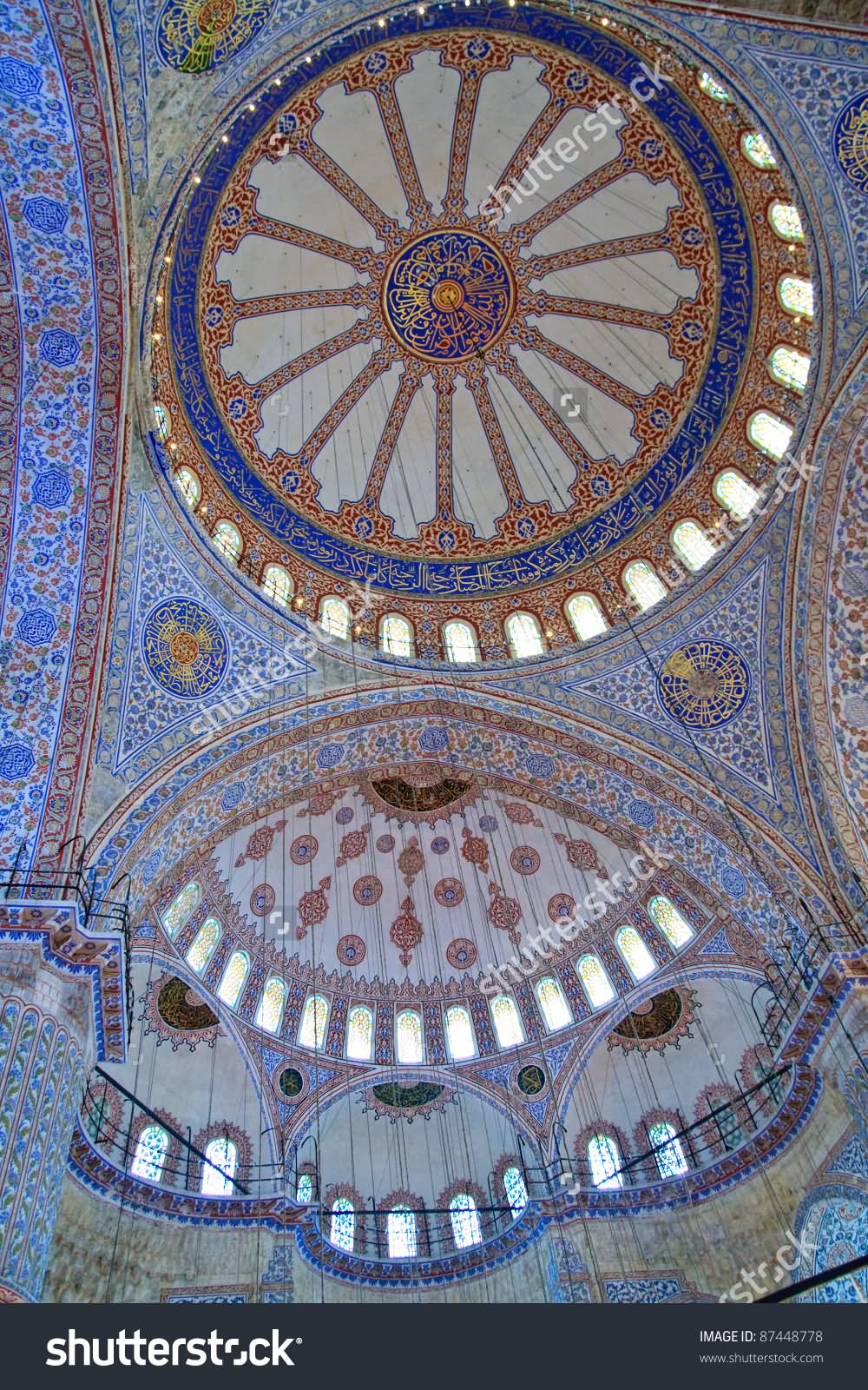 Domes Inside Of Blue Mosque