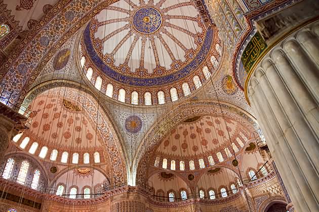 Domes Of The Blue Mosque Inside Picture