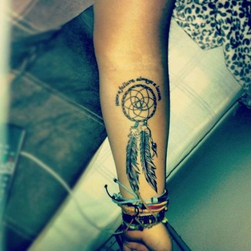 Dreamcatcher Tattoo On Left Forearm