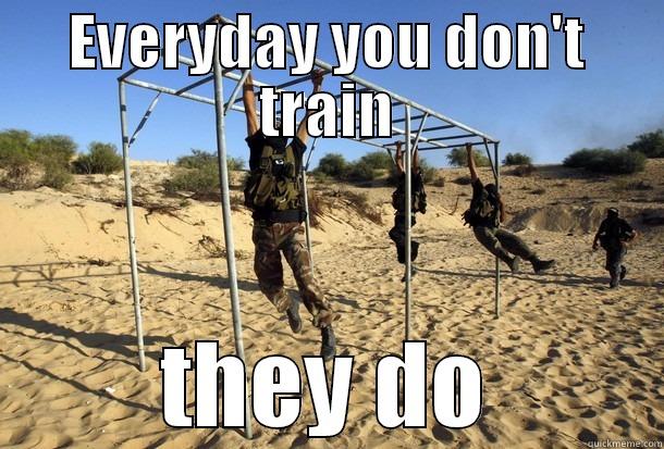 Everyday You Don’t Train They Do Funny Terrorist Meme Image