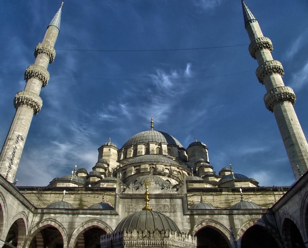 Front Facade Of The Yeni Cami Mosque