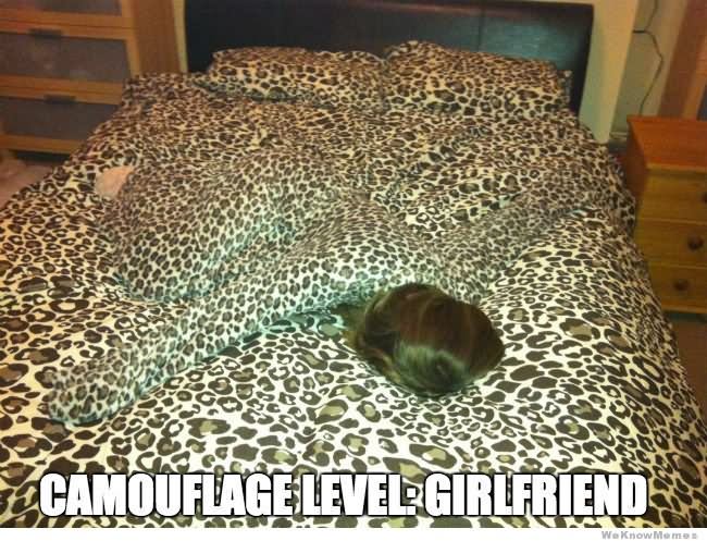 Funny Camouflage Level Girlfriend Picture