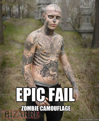 Funny Camouflage Meme Epic Fail Zombie Camouflage Picture