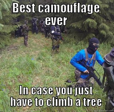 Funny Camouflage Meme In Case You Just Have To Climb A Tree Photo