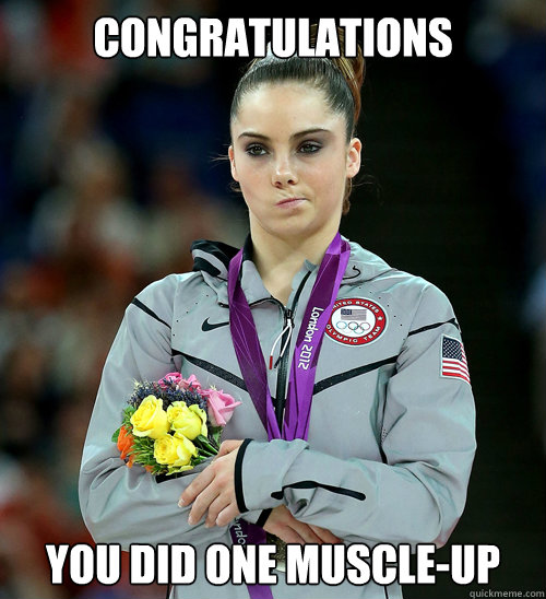 Funny Muscle Meme Congratulations You Did One Muscle-Up Picture