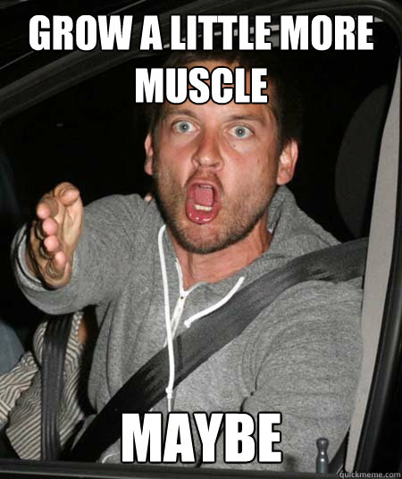 Funny Muscle Meme Grow A Little More Muscle Maybe Photo