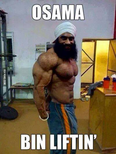 Funny Muscle Meme Osama Bin Liftin Picture