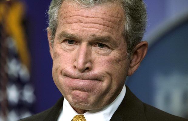 Funny Sad George Bush Face Image