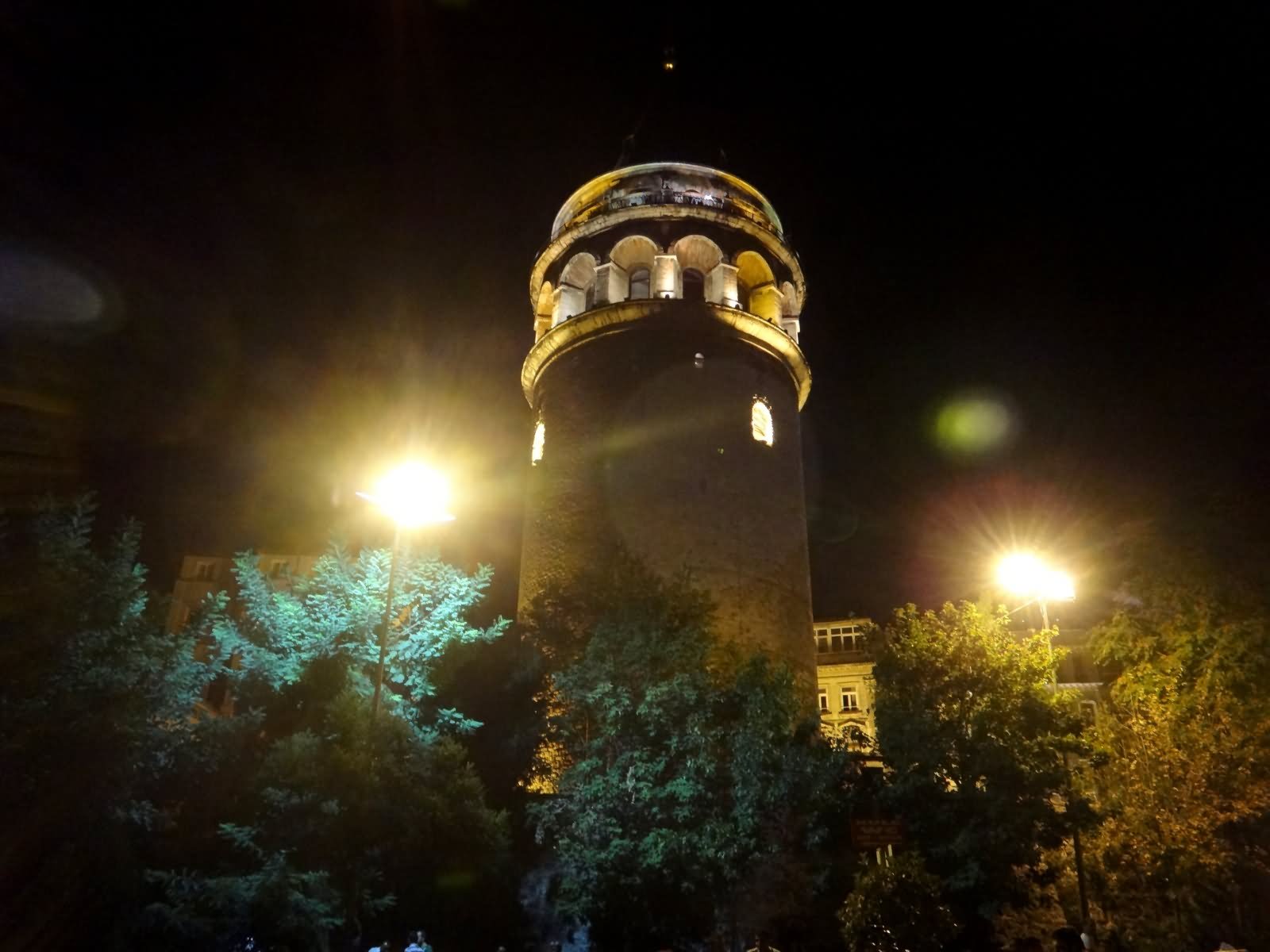 Galata Tower At Night Picture