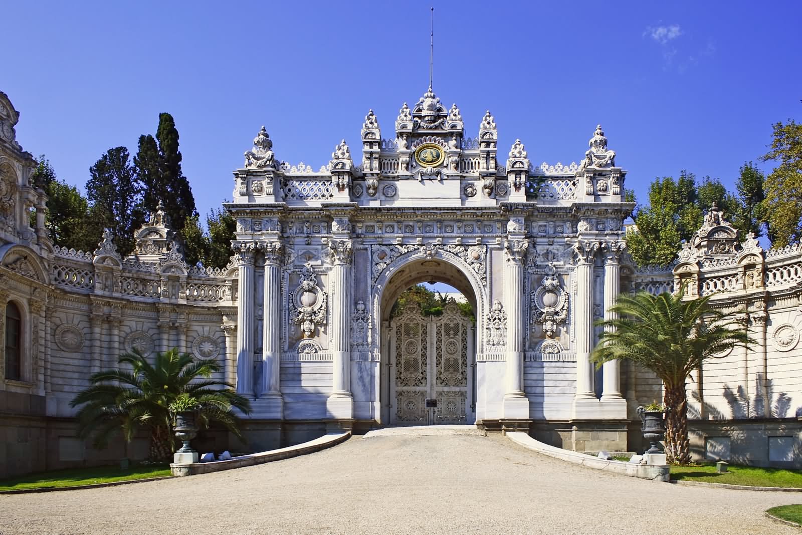 Gate Of The Treasury At Dolmabahce Palace