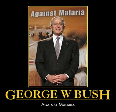 George W Bush Against Malaria Funny Meme Image