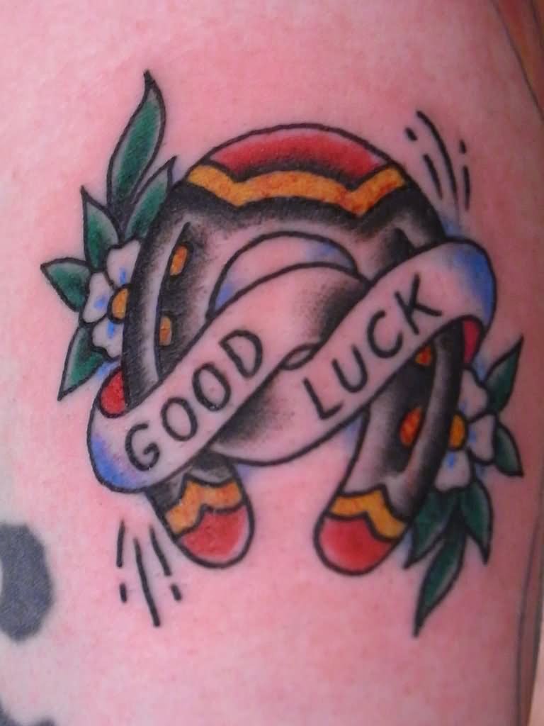 Good Luck Horseshoe Tattoo