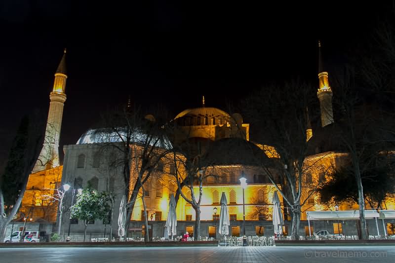 Hagia Sophia At Istanbul At Night