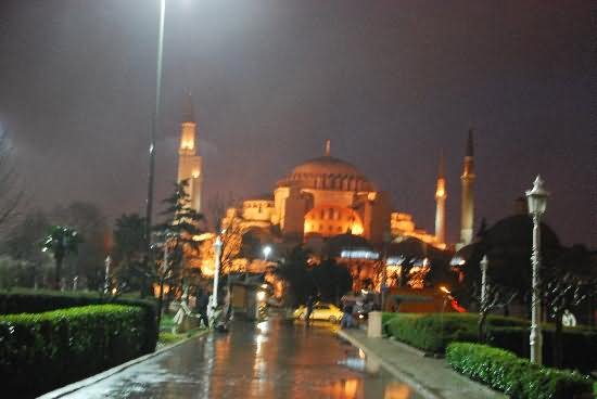 Hagia Sophia During Night Picture