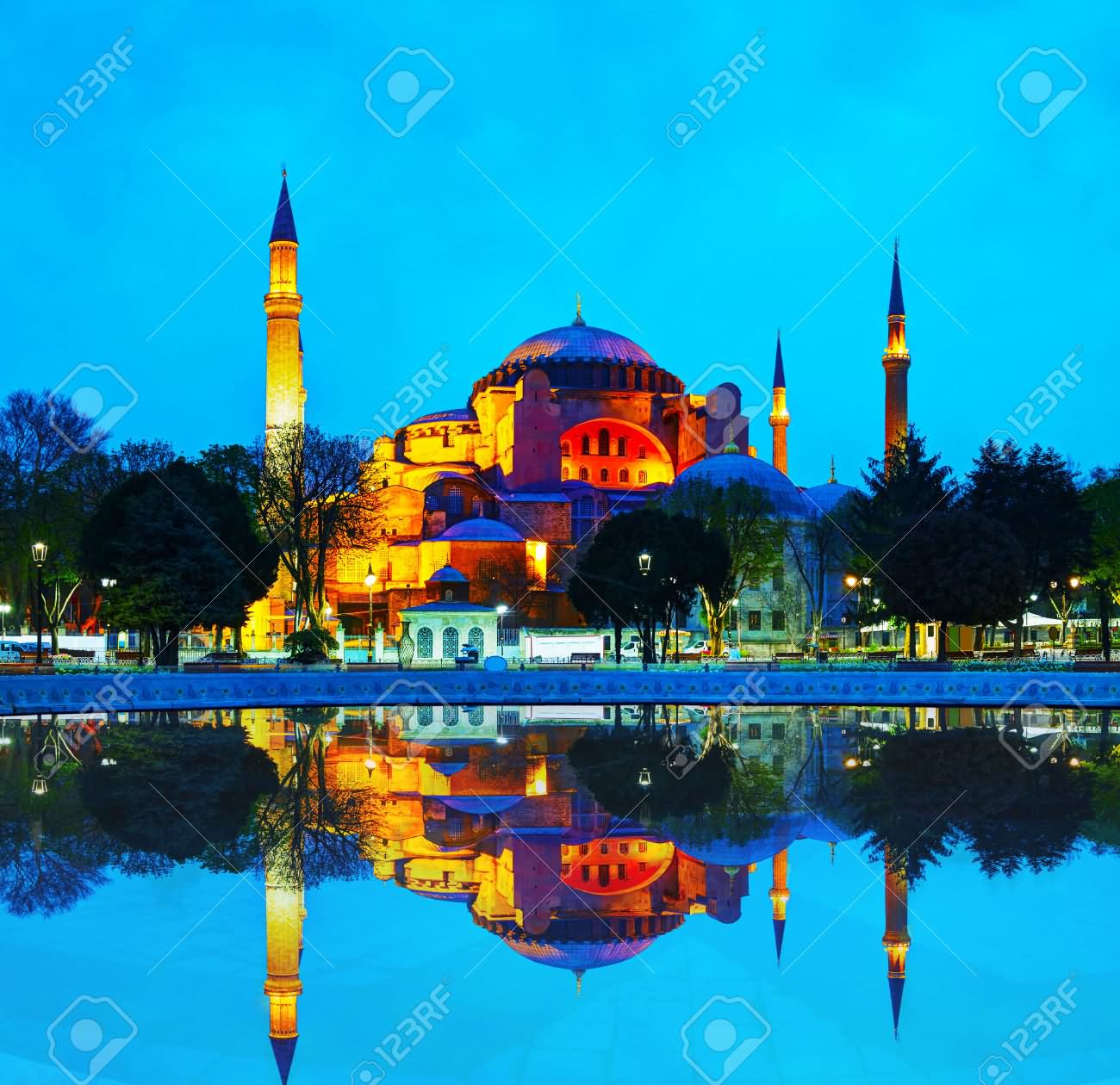 Hagia Sophia In Istanbul At Night