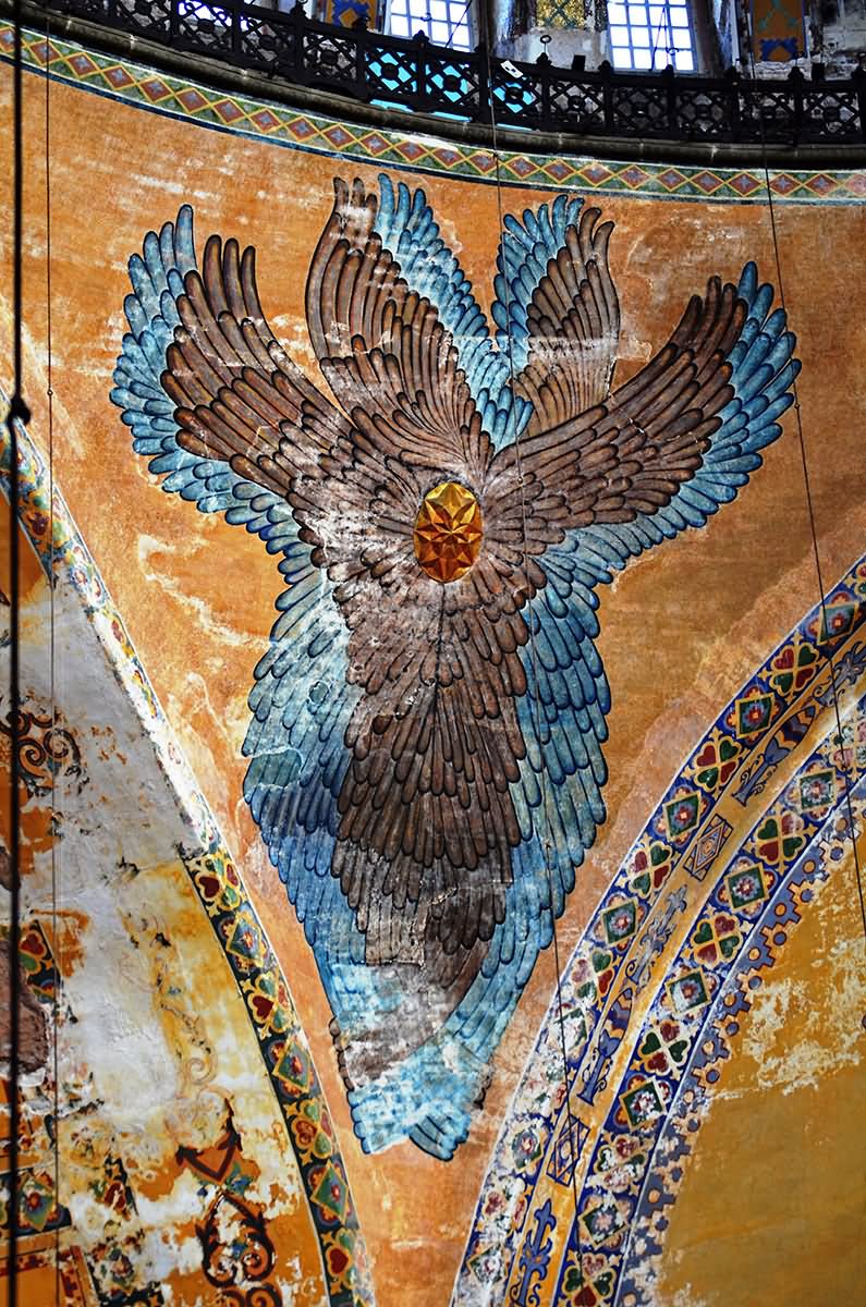 Hexapterygon Mosiac Inside The Hagia Sophia Museum, Istanbul