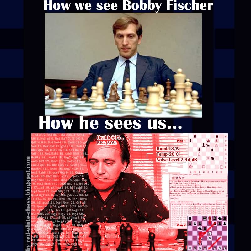 How We See Boby Fischer How He Sees Us Funny Chess Meme Image