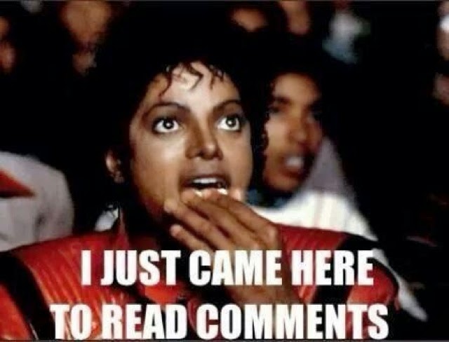 I Just Came Here To Read Comments Funny Michael Jackson Meme Image