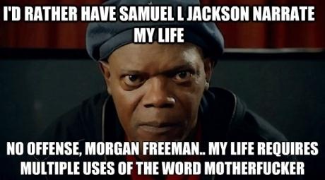 I'd Rather Have Samuel Jackson Narrate My Life Funny Michael Jackson Meme Image