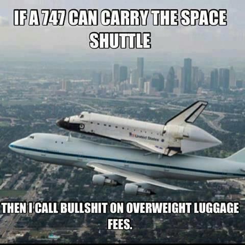 If A 747 Can Carry The Space Shuttle Funny Space Meme Picture
