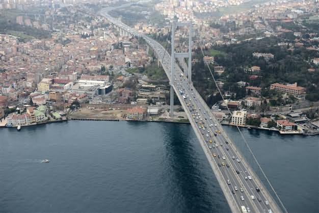Incredible Aerial View Of The Bosphorus Bridge