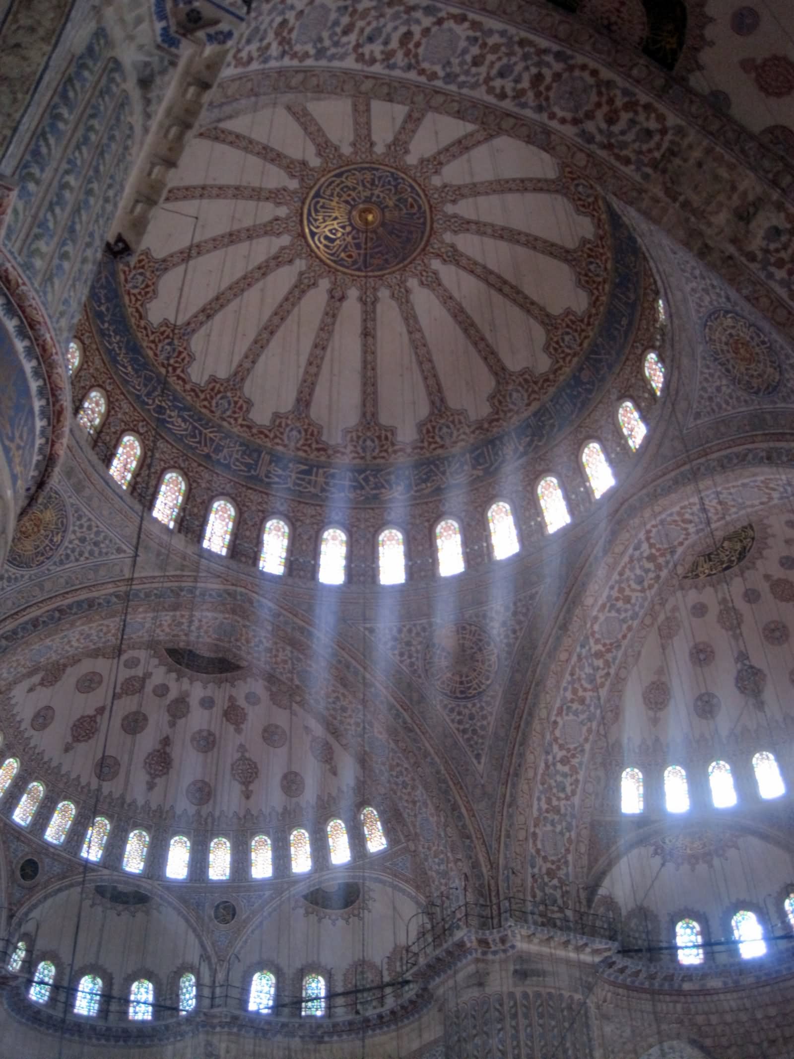 Incredible Architecture Domes Inside The Blue Mosque, Istanbul