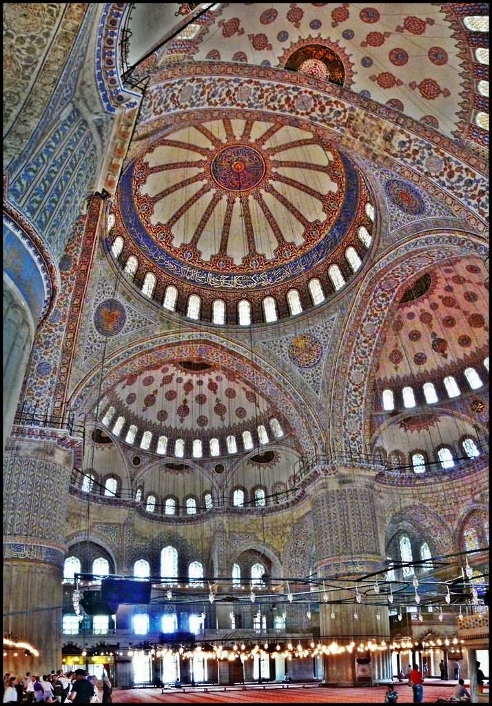 Incredible Domes Inside The Blue Mosque, Istanbul