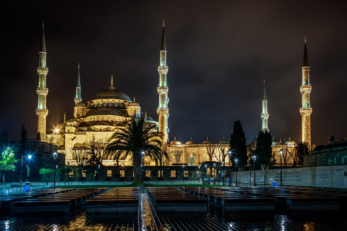 Incredible Night Picture Of The Blue Mosque, Istanbul