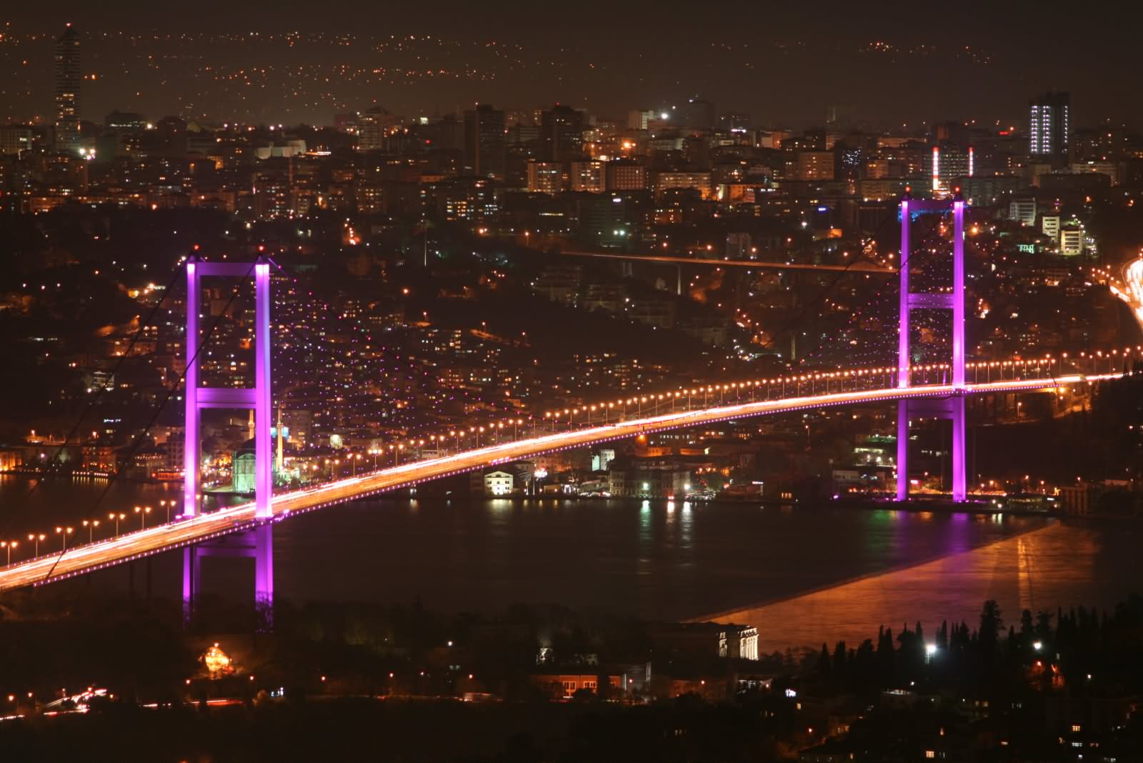 Incredible Night Picture Of The Bosphorus Bridge