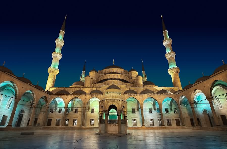 Inner Courtyard Of The Blue Mosque
