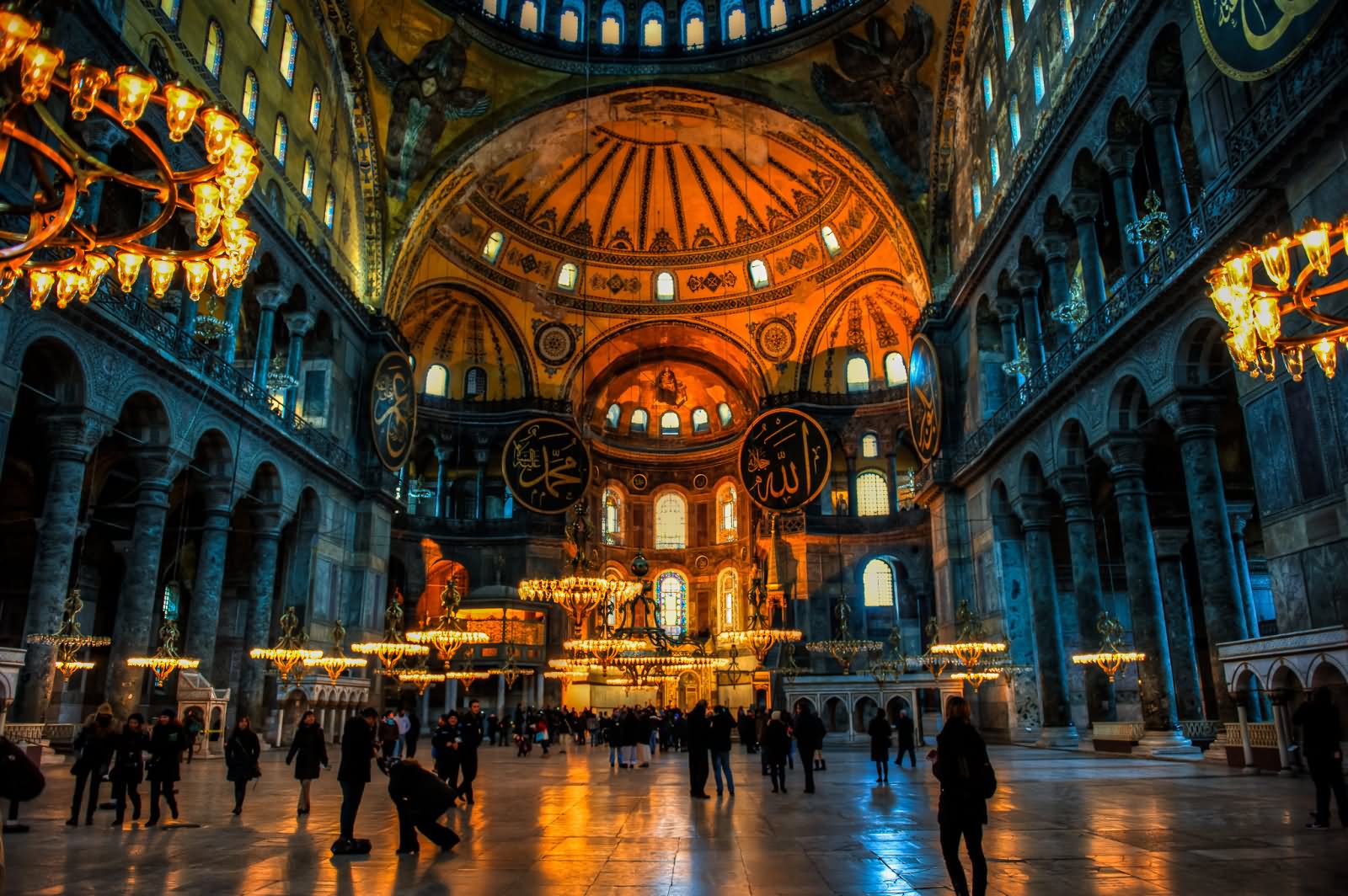 Lights Inside The Hagia Sophia