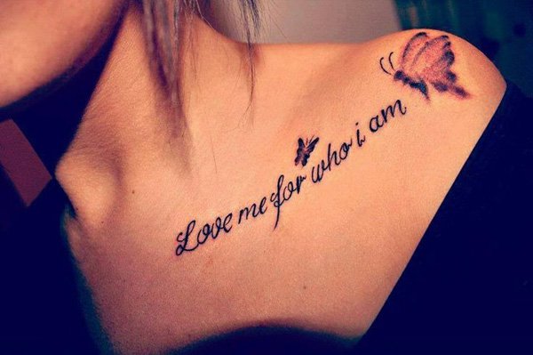 27+ Shoulder Quotes Tattoos
 Quote Tattoos On Top Of Shoulder
